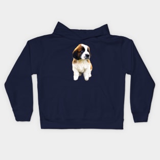 St Bernard Cute Puppy Dog Kids Hoodie